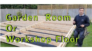 Garden room or workshop floor construction process the simple way [upl. by Sairu]