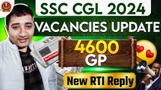 SSC CGL 2024 Vacancies Update  4600 GP [upl. by Piero800]