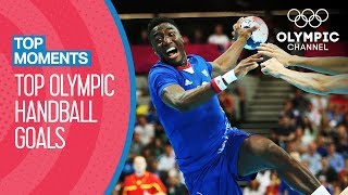 Incredible mens Handball Goals of the Olympics Games  Top Moments [upl. by Watts626]