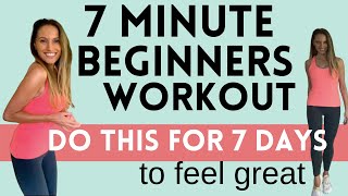 7 MINUTE BEGINNERS WORKOUT  No jumping Low Impact Cardio with Lucy WyndhamRead  7 DAY CHALLENGE [upl. by Ynnav896]