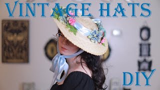 Diy Vintage Inspired Straw Hat [upl. by Gnaig]