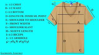 Basic Tshirt Measurement system  Need to know every one [upl. by Airretnahs]