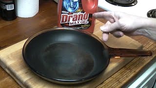 Removing Nonstick Coating from a Visions Skillet Pan Part 1 [upl. by Eirotal]