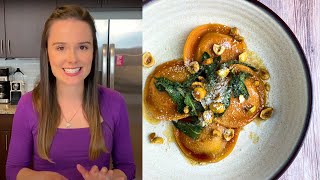 Brown Butter amp Sage Butternut Squash Ravioli [upl. by Dnomaj369]