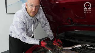 Tesla Model S  12V Battery Installation Ohmmu [upl. by Ydnis]