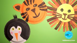 Paper Plate Animal Masks For Kids [upl. by Nywled]