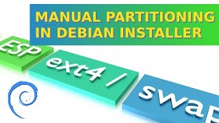 Manual Disk Partitioning in Debian Installer [upl. by Aymahs]