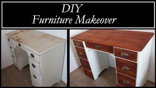 Refurbishing Old Furniture Desk Restoration Project Part 1 [upl. by Notled]