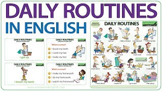 Daily Routines in English  Learn English Vocabulary  ESOL Daily Routines with Pictures [upl. by Hortensia297]