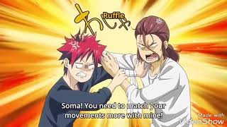 Souma fighting with his Dad  shokugeki no souma s3 ep 7 [upl. by Honniball]