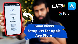 Setup UPI GPAY for Apple App Store Payments  How to add upi to payment method in iPhone [upl. by Damalus490]