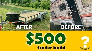 CAMPER to UTILITY TRAILER 500 Build [upl. by Nnylahs180]