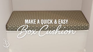 How To Make a Quick and Easy Box Cushion [upl. by Atinet]